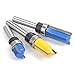 QLOUNI 3pcs Router Bit Set Double Straight Flute Flush Trim 1/4 Inch Shank Trim Bit Template Cutter 1/2