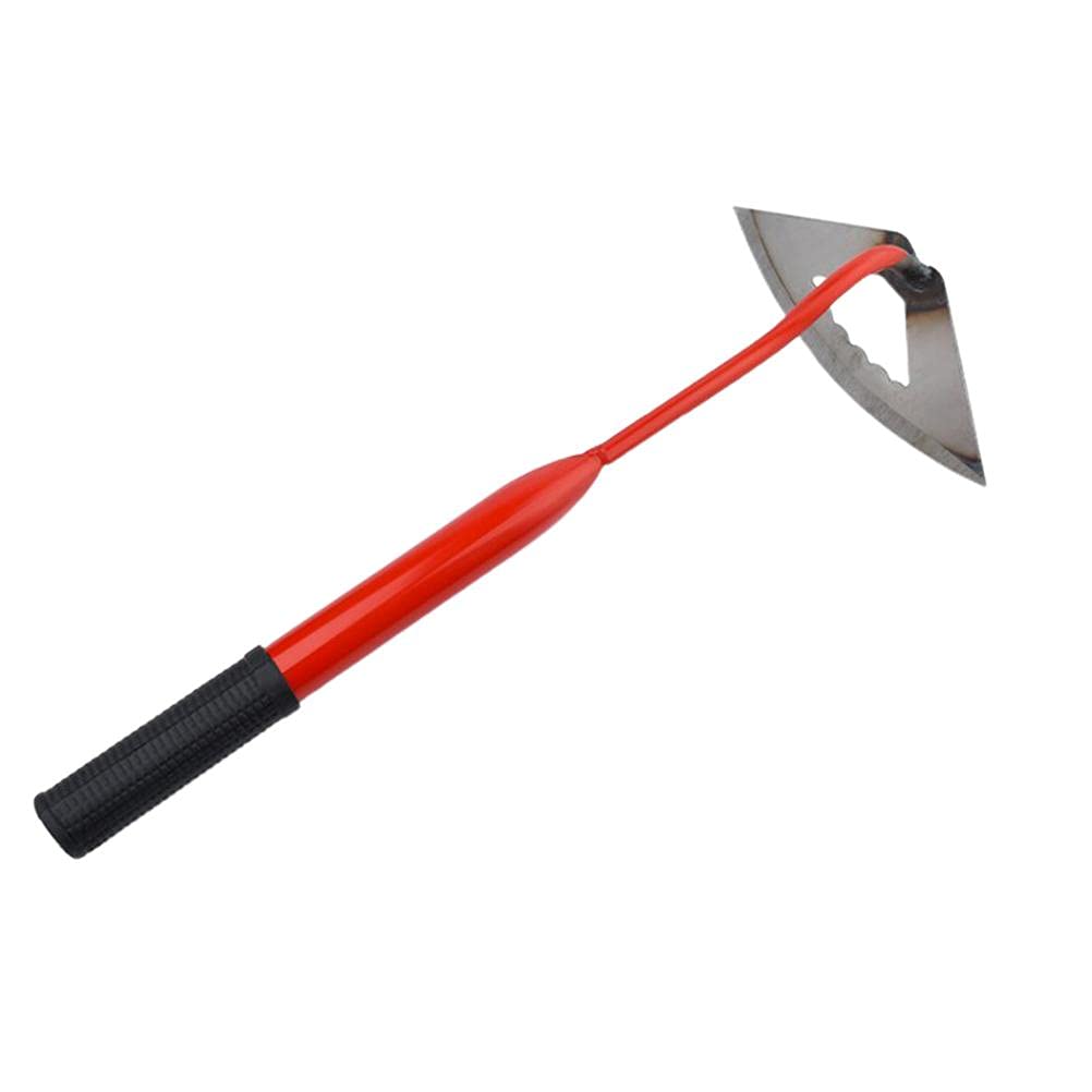 TOPINCN Garden Hoes WeedingTool Hand Steel Hoe Garden Planting Hoe Portable Steel Weeding and Loosening Soil Tool Gardening Tool (2)