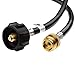 SHINESTAR 4ft Propane Hose Adapter, 1lb to 20lb Propane Conversion Hose, LP Tank Hose Fittings for QCC1/Type 1 Tank Connector to 1 LB Portable Camp Stove, Buddy Heater