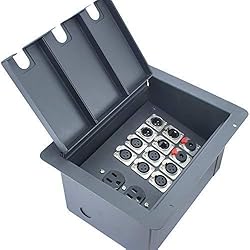 MCSPROAUDIO Recessed Stage Floor Box with 6 XLR