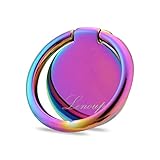 2 Pcs Cell Phone Ring Stand Holder, Ring Grip Kickstand for Magnetic Car Mount Holder,360 Rotation Metal Finger Ring Cellphone Holder for iPhone X/8, Ipad and Almost All Phones(Black+Red Cat)