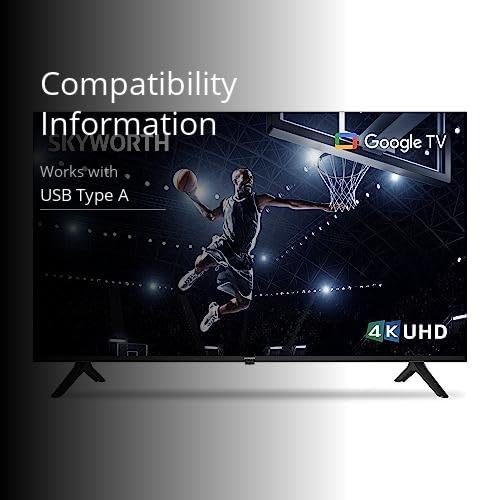 Skyworth 65-Inch UE7600 Series LED 4K UHD Google TV, HDR10, Dolby Audio, Bezel-Less Design, Ultra-Slim, Bluetooth Remote, Smart TV with Chromecast and Google Assistant Built-in (65UE7600, 2023 Model)