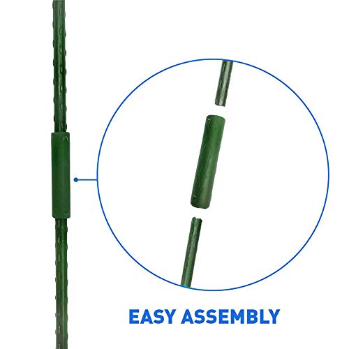 H&ZT 6-Pack Tomato Cage Garden Plant Cages, w/1 Roll Wire Twist Tie, 1 Roll Nylon Trellis Netting, for Vertical Climbing Plants (6-Pack)