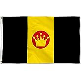 Cayyon Latin Kings Dels Flag Latins Kings Flag Banner Outdoor Indoor Decoration Flag 3x5Feet Double Stitched Polyester with Brass Grommets