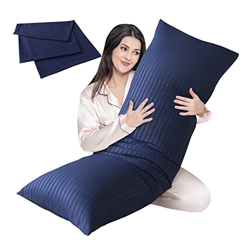 Cosybay Full Body Pillow Insert with White Pillowcase Fluffy Long Bed Pillow for Adults Firm
