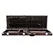 Bass Guitar Case—Hard Durable Wood Shell with Carrying Handle, Plush Lined Rigid Foam Interior and Key-Locking Center Latch, Brown Crocodile by Phitz