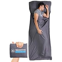 Tough Outdoors XL Sleeping Bag Liner - Travel Sheet for Adults - Lightweight Sleeping Sack for Camping, Traveling, Hotels & Backpacking - Smooth & Breathable Fabric