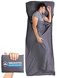 Tough Outdoors XL Sleeping Bag Liner - Travel Sheet for Adults - Lightweight Sleeping Sack for Camping, Traveling, Hotels & Backpacking - Smooth & Breathable Fabric