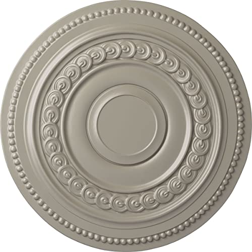 Ekena Millwork CM18OLPWS Oldham Ceiling Medallion, Pearl White