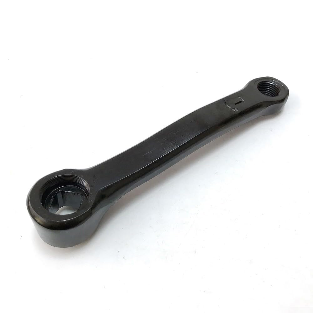 Photo 1 of 127Mm Exercise Bike Crank Left And Right, Round Hole For Mounting Pedal 9/16-20, Square Hole 13X13mm, Stationary Bicycle Indoor Trainer Workout Machine Pedal Arm Replacement(left crank)
