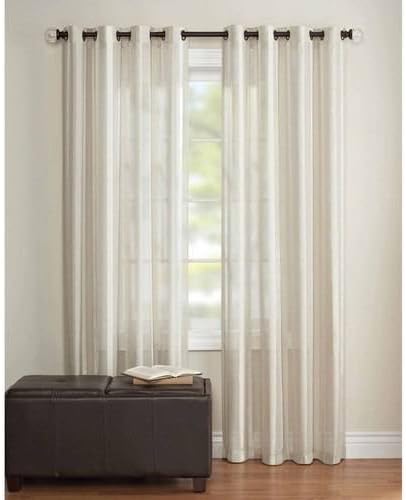 Amazon Com Better Homes And Gardens 84 Inch Textured Stripe Sheer