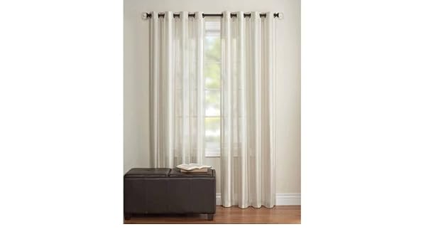 Amazon Com Better Homes And Gardens 84 Inch Textured Stripe Sheer