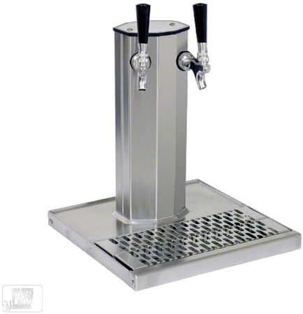 Glastender (CT-2-SS) - Stainless Steel 2-Faucet Column Tower