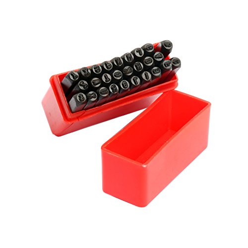 YaeTek 27pc 3/32 (2.5mm) Capital Letter Stamp Punch Set for Jewel Making/Steel Stamp Die Punch/Wood/Leather Jewelry Marking Tool Alphabet Letters A-Z and& Symbol - Thumbnail 4