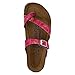 Birkenstock Womens Papillio Tabora Birko-Flor Adjustable Cork Sandal Shoe, Tropical Leaf Pink, 38