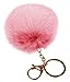RufNTop 6 PCS or 12 PCS PomPom KeyChain Faux Bag Purse Charm Gold Ring Fluffy Fur Ball Car Key Ring or Handbag Accessories(6 PCS PASTEL MIX One Size)