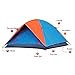 AZLife Lightweight 3-4 Person Dome Tent with Carry Bag for Camping Backpacking Hiking(Orange and Blue)