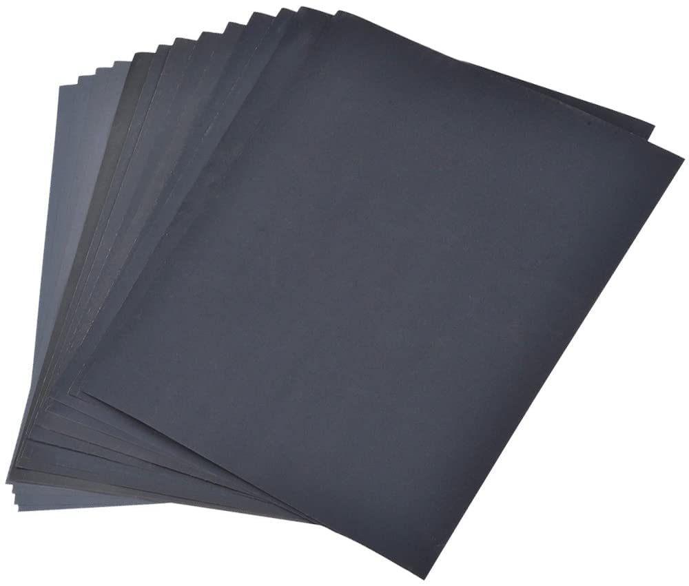 EETOOLS 10Pcs Wet and Dry Sandpaper,9 x 11 Inch Assortment Sandpaper Sheets,use for Car,Wood Furniture Finishing Automotive Polishing - 1500 GRIT
