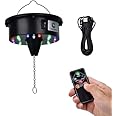 Rotating Disco Ball Motor Light with Remote, 3-15RPM Adjustable Speed Disco Ball Spinner Light 18LEDs Heavy Duty for 12 16 20 24'' Large Mirror Ball Motor(NoIncludedBall),Wedding Christmas Party Decor
