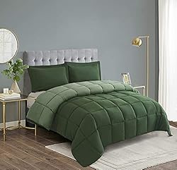 HIG 3pc Green Down Alternative Comforter Set Queen
