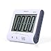 XREXS Digital Kitchen Timer Magnetic Countdown Up Cooking Timer Clock with Magnet Back and Clip, Loud Alarm, Large Display Minutes and Seconds Directly Input-White (2 Battery Included) (DC-101)