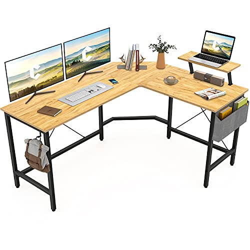 Cubiker Modern LShaped Computer Office Desk, Corner Gaming Desk with