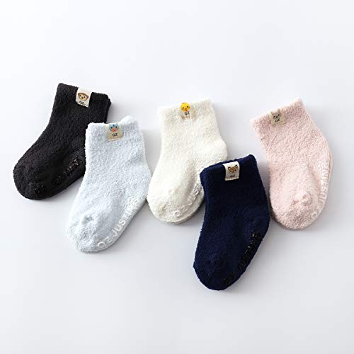 Ninecoo-Baby-Anti-Skid-Cozy-SocksThick-Warm-Soft-Infant-Grippy-Fluffy-SocksToddler-Fuzzy-Kids-Girls-Boy