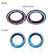 Thenice for 10th Gen Civic Door Audio Speaker Rings, Anodized Aluminum A-Pillar Loudspeaker Decorations Circle Trims for Honda Civic 2016 2017 2018 2019 -Light blue