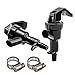MRbrew Picnic Tap Faucet, Black Squeeze Faucet Party Tap(2pc) for Homebrew Keg Draft Beer Dispensing with 2 Hose Clamp