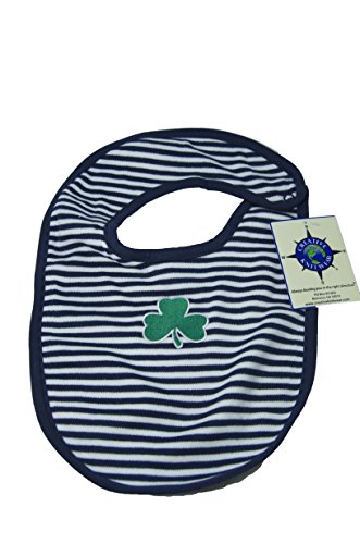 Irish Baby Bib Navy Shamrock Embroidered