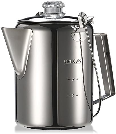 Roloiki キャンプの家の台所のための屋外の9カップステンレス鋼の