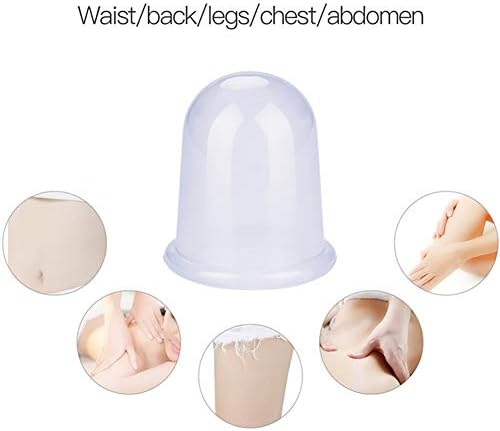 Switty 1PC Vacuum Therapy Cup Silicone Cupping Devices Anti-Cellulite Slimming Massage Cups for Full Body and Face Portable Vacuum Massage Cup (Transparent)