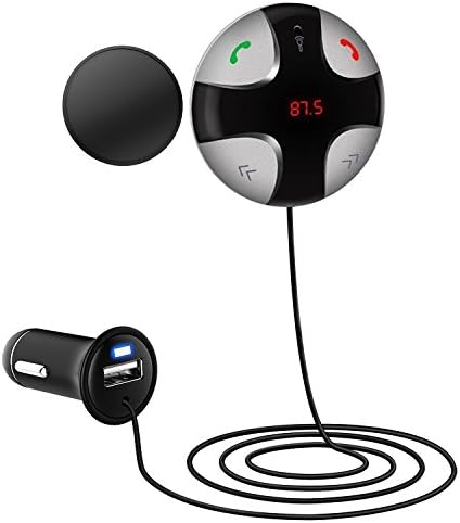 Bluetooth FM Transmitter,Hungcaldia Car's Audio Radio Wireless Music MP3 Player and Hand-free Calling Mount Music Adapter Receiver With USB Charger (Silver)