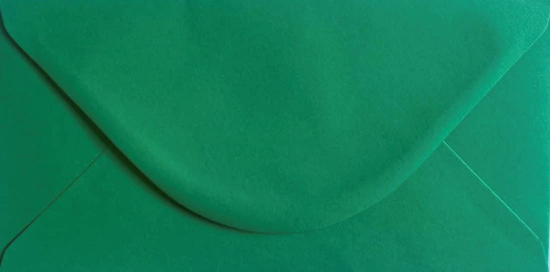 DL (110mm x 220mm) Coloured Envelopes for Greetings Cards Party Invitations & Craft - Pack of 100 (Dark Green)
