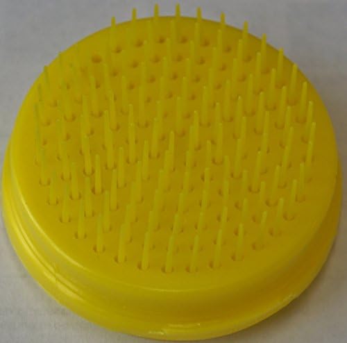 Molor Scalp Stimulating Shampoo Brush Self-Cleaning Body and Head Massaging Scalp Brush - Soft Plastic Retractable Bristles - Ideal for Wet and Dry Hair Yellow Made In USA