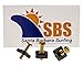 Santa Barbara Surfing SBS - Breakaway Longboard Fin Screw & Plate - Pack of 3