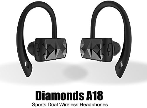 TWS Wireless Earbuds / headphones / headsets, True Wireless Stereo Bluetooth 4.2 Headphones Cordless Earphones Sweatproof In-Ear Headset with Mic, Secure Fit for Sports By PUNICOK