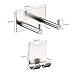 LIKAMU Hair Dryer Holder Wall Mounted Self Adhesive, 304 Stainless Steel Hair Dryer Storage Organizer Compatible with Most Hair Dryers