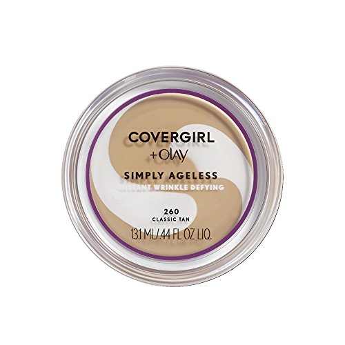 CoverGirl & Olay Simply Ageless Foundation, Classic Tan 260, 0.40-Ounce Package
