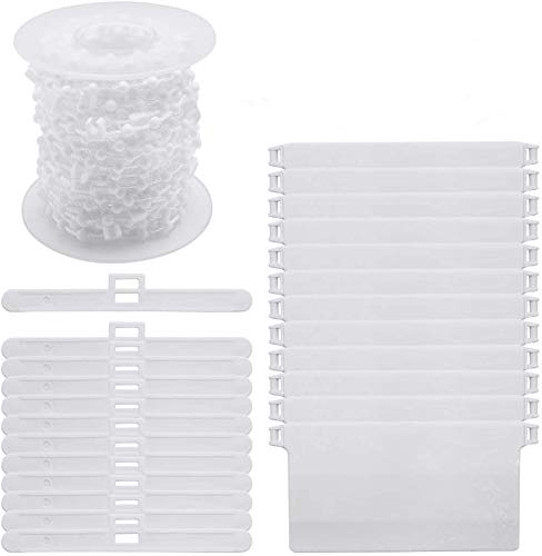EveryHome 89mm Vertical Blind Accessories Kit – Bottom Weights, Bottom Chain, Top Hangers (12)