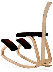 Amazon.com: Varier Variable Balans, The Original Kneeling Chair with Back, Black Fabric, Natural 