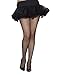 Dreamgirl Women's Fishnet Pantyhose with Solid Foot, Black, One Size Plus/Queen