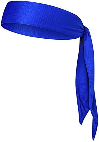 Sports Head Ties Headbands Sweatbands Athletic Headwear for Men Women (Blue)