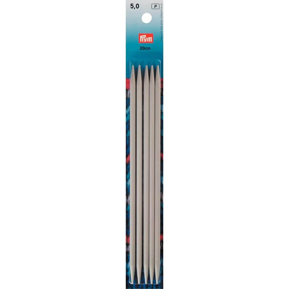 Prym Pointed Knitting Needles, Gray, 20 cm x 5 mm