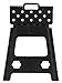 Superior Performance Folding Step Stool 15 Inch with Anti Slip Dots (Black)