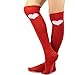 TeeHee Valentine's Day Women's Cotton Knee High Socks 2-Pair (Big Heart)