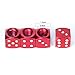 Dreamer Car Shiny Antioxidant Aluminum Alloy Dice Valve Stems Caps (Red,4pcs)