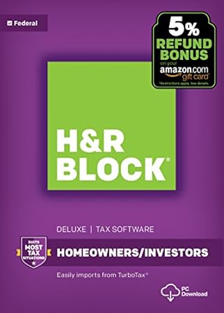 H&R Block Tax Software Deluxe 2017 + Refund Bonus Offer [PC Download]