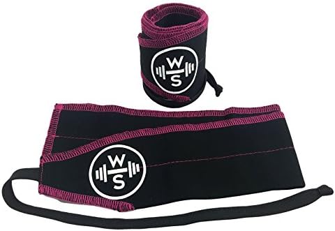 WODShop Premium Wrist Wraps by Durable Polyester & Cotton Blend Material | Great Wrist Support & Full Range of Motion | Ideal for Powerlifting, Weight Lifting, Bodybuilding & Crossfit | Men & Women