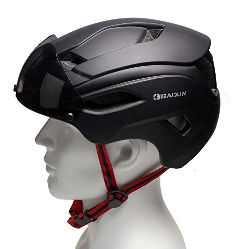 Men's and Women's Bike Helmets，MTB,Bicycle, Cycling Helmets cpsc Certified, Movable Lens can be resized (All Black) - Thumbnail 3